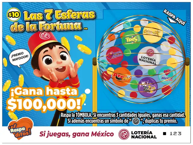 Raspadito Las 7 esferas de la fortuna (Sorteo 325)