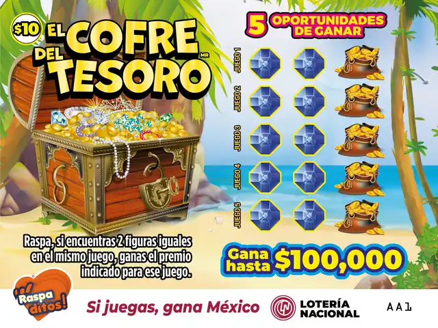 Raspadito El cofre del tesoro (Sorteo 327)