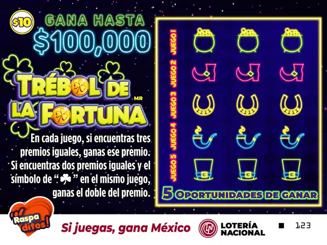 Raspadito Trébol de la fortuna (Sorteo 339)