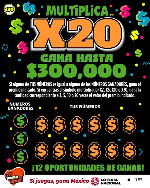Raspadito Multiplica x20 (Sorteo 340)
