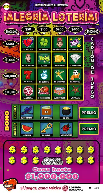 Raspadito ¡Alegría Lotería! (Sorteo 355)