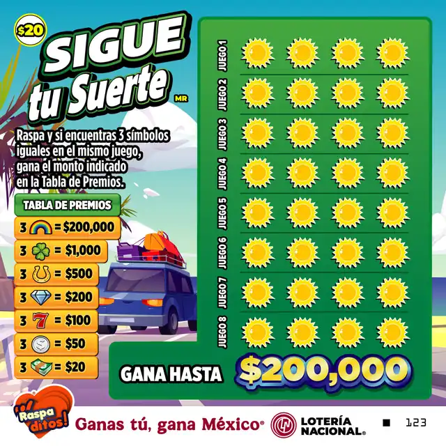 Raspadito Sigue tu suerte (Sorteo 365)